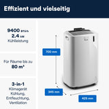De'Longhi Pinguino - 3-in-1 Mobiles Klimagerät, für Räume bis 27 m²