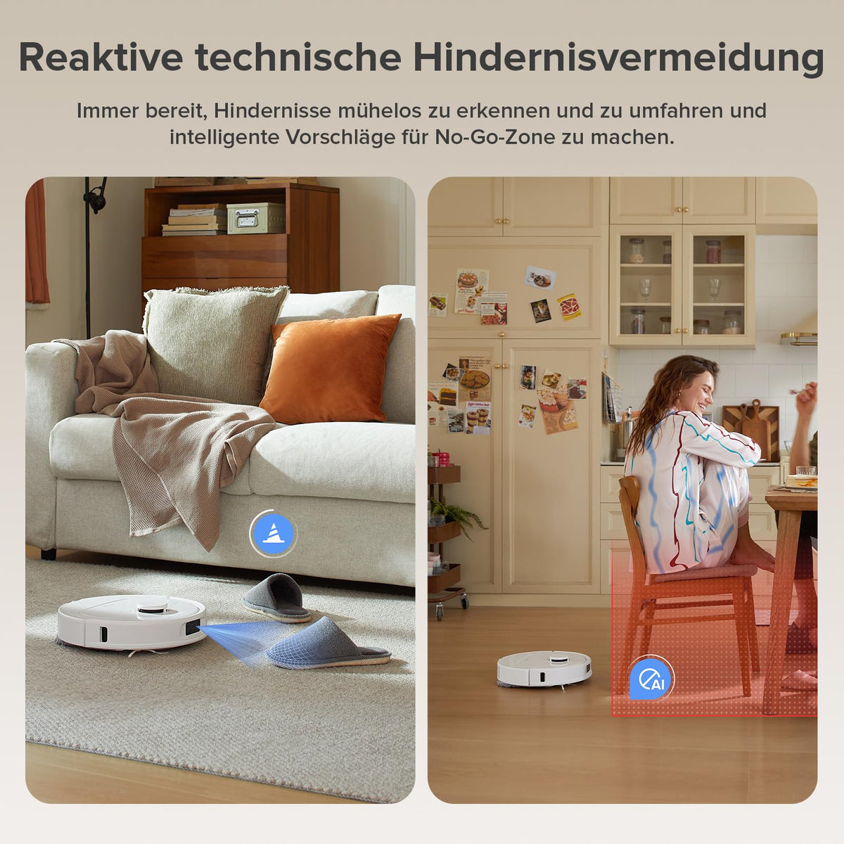 roborock Qrevo S5V Saugroboter mit Wischfunktion&Hebarem Wischmopp