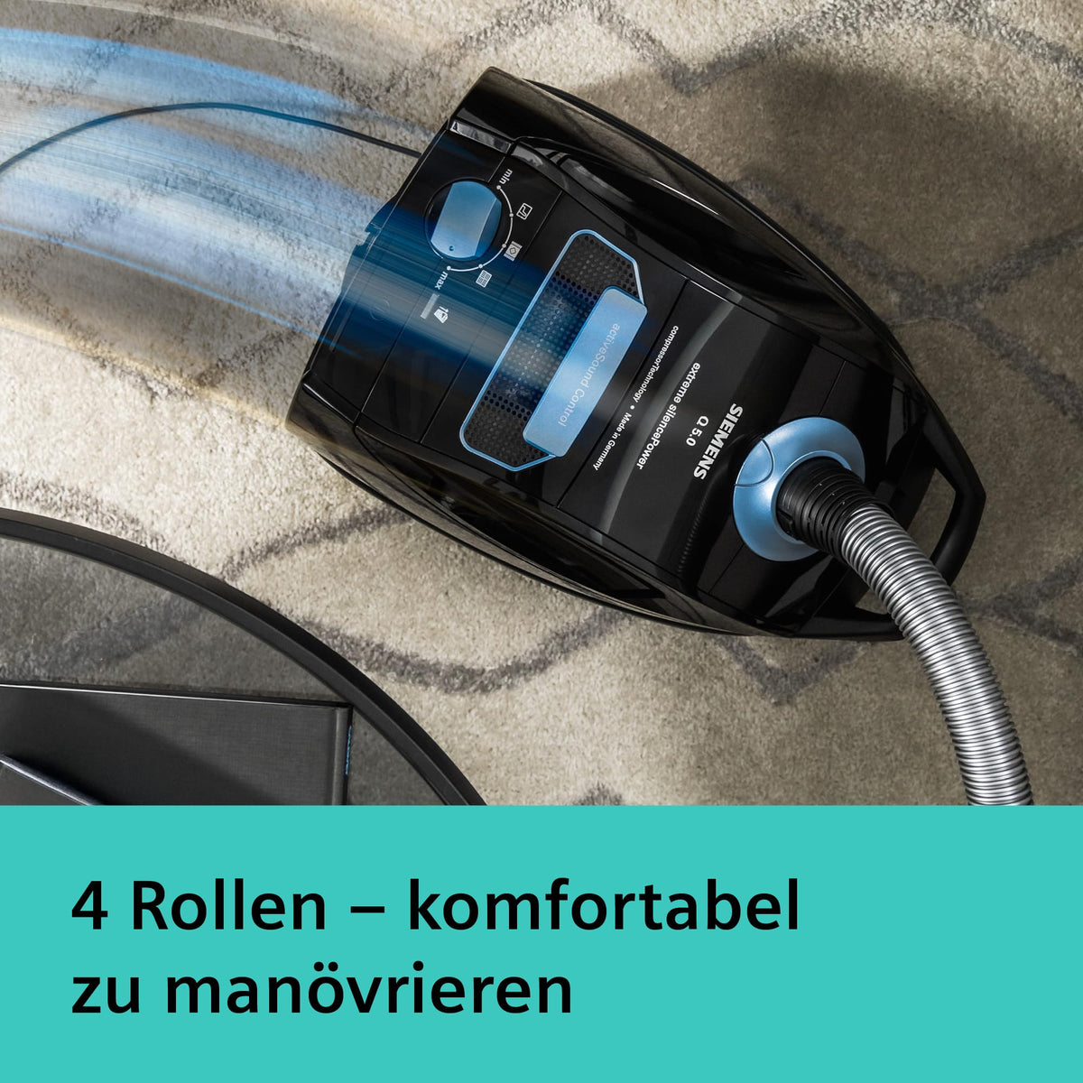 Siemens Staubsauger mit Beutel Q5.0 extreme silencePower VSQ5X1230, ideal für Allergiker